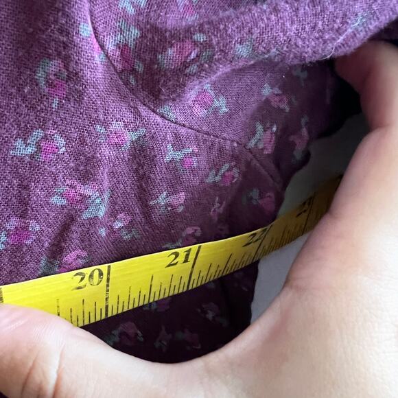 Purple Floral Lagenlook Dress Boho Minimalist‎ Earthy Vintage Mori Kei XL - Picture 5 of 7